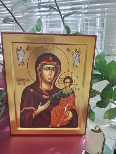Рукописная икона Влахернская 