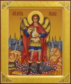Рукописная икона Архангел Михаил №63 