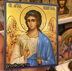 Рукописная икона Ангел Хранитель 108 