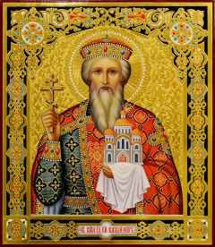Рукописная икона Владимир Равноапостольный 17 (Размер 27*31 см)