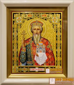 Рукописная икона Владимир Равноапостольный 17 (Размер 27*31 см)