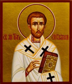 Рукописная икона Тит апостол,епископ Критский