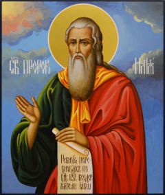 Рукописная икона Илия Пророк 5