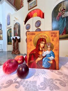 Рукописная икона Неугасимая Лампада