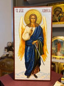 Рукописная икона Ангел Хранитель 159