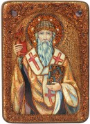 Икона Спиридон Тримифунтский с камнями