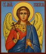 Рукописная икона Ангел Хранитель 110 