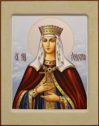 Рукописная икона Людмила Чешская 3