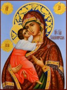 Рукописная икона Владимирская 33