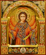 Рукописная икона Ангел Хранитель 131 