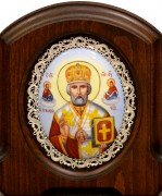 Икона из финифти Николай Чудотворец 50 (Размер 11*14 см)