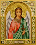 Рукописная икона Ангел Хранитель 135 