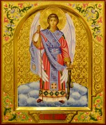 Рукописная икона Ангел Хранитель 146 (Размер 21*25 см)