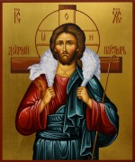 Рукописная икона Добрый Пастырь 4
