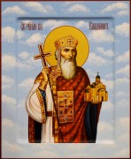 Рукописная икона Владимир равноапостольный 21 (Размер 21*25 см)