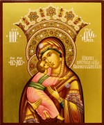 Рукописная икона Волоколамская 