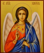 Рукописная икона Ангел Хранитель 158 