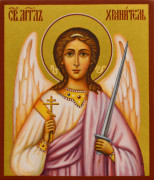 Рукописная икона Ангел Хранитель 155 