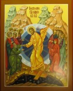 Рукописная икона Воскресение Христово