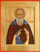 Рукописная икона Григорий Голутвинский