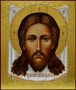 Рукописная икона Спас Нерукотворный 3
