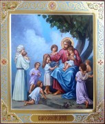 Рукописная икона Благословение детей