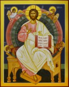 Рукописная икона Спас в Силах 4
